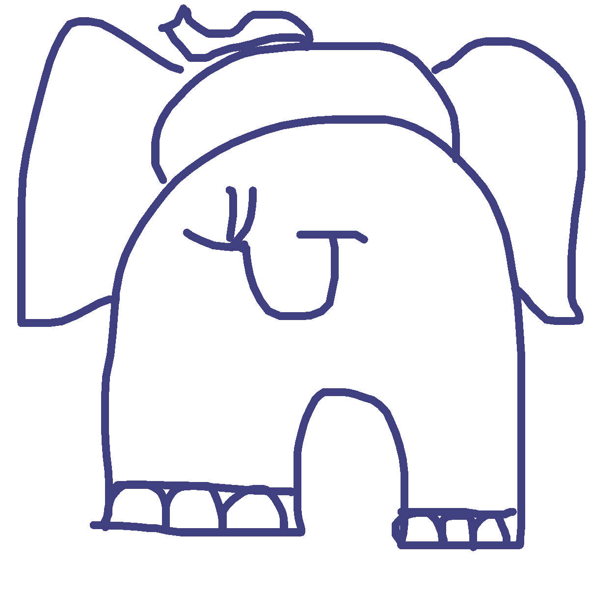 Dumbo drawing by grou