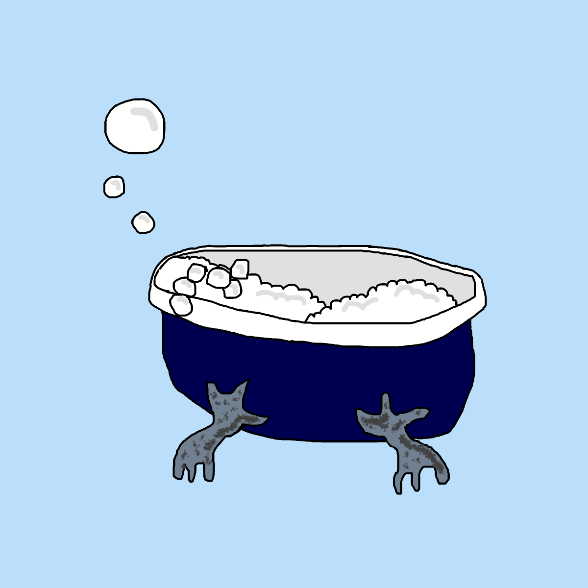 Bathtub drawing by krissywissy