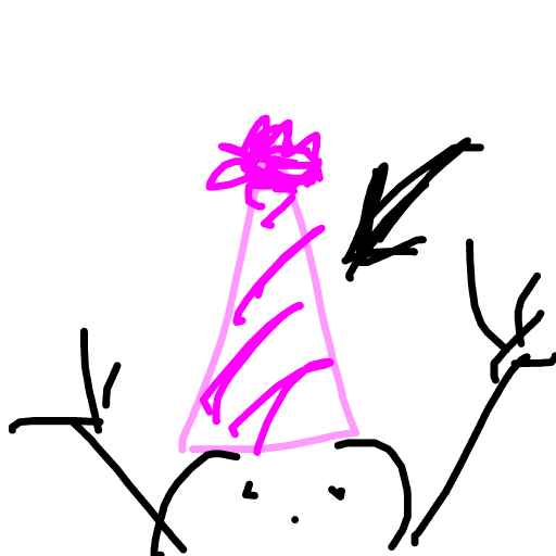 Party Hat drawing by wide-pure-sketch
