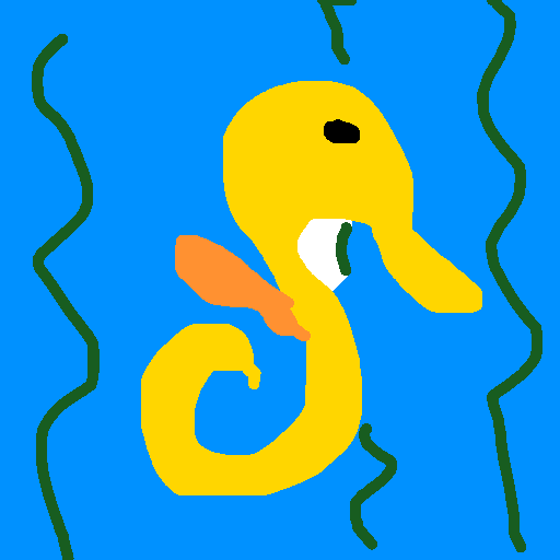 Seahorse drawing by gizmo