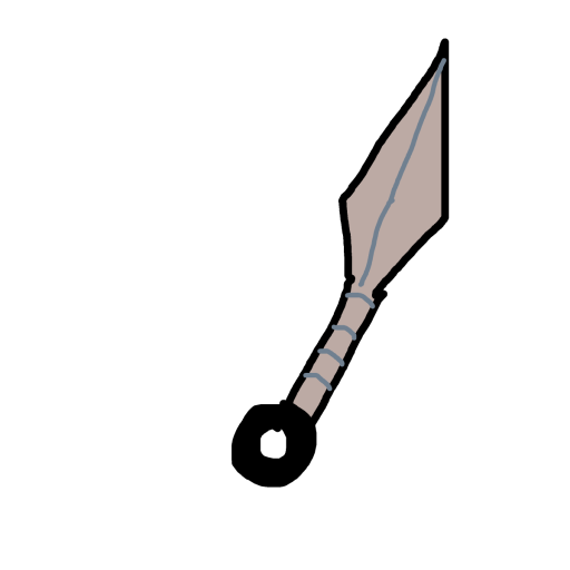 Kunai drawing by ice-pure-realm