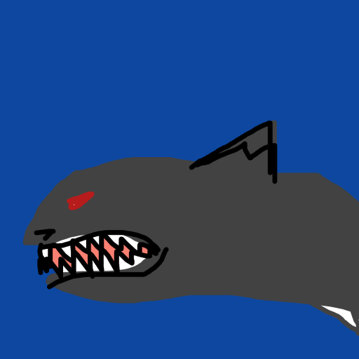 Shark drawing by cecedessinepas