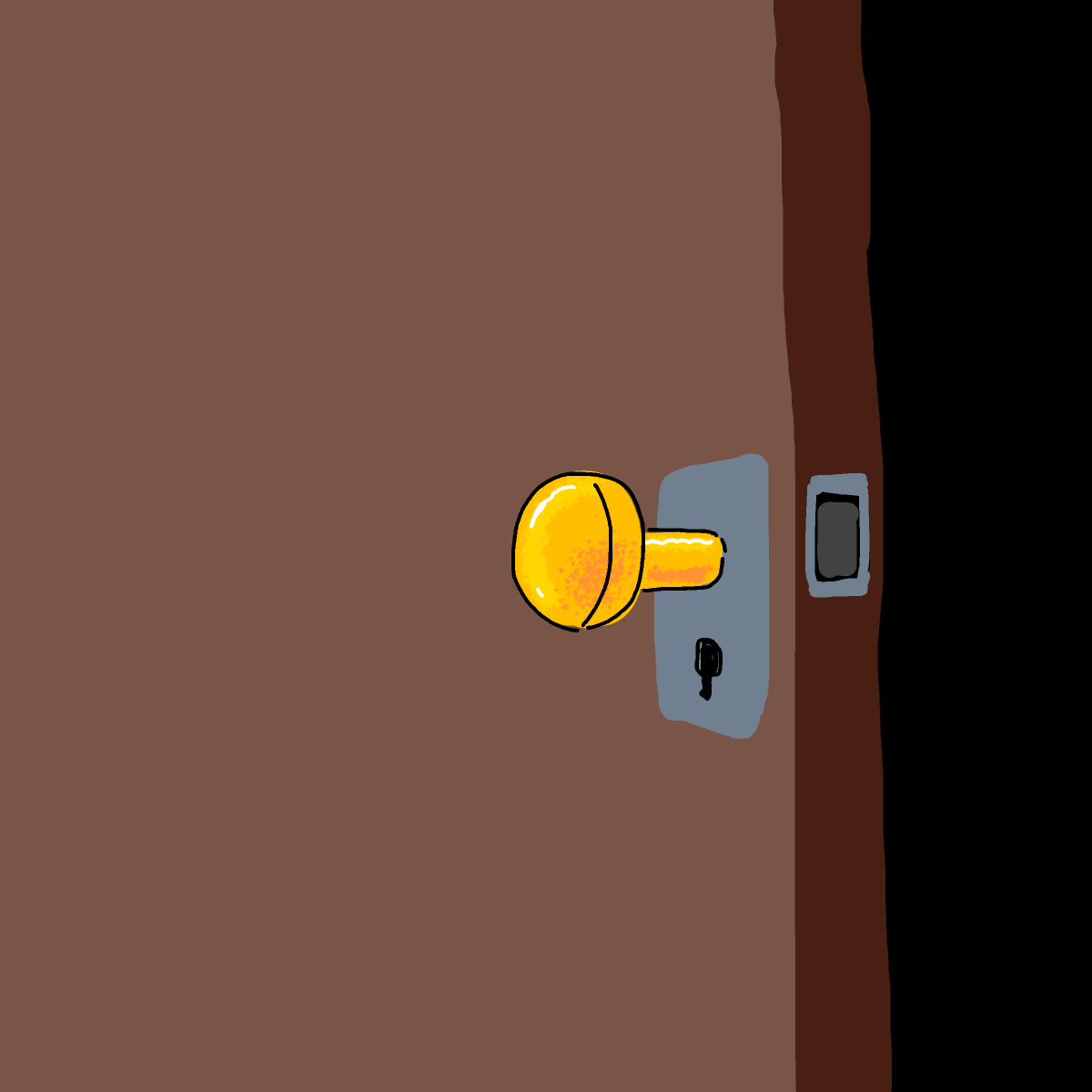 Doorknob drawing by koko_b_where
