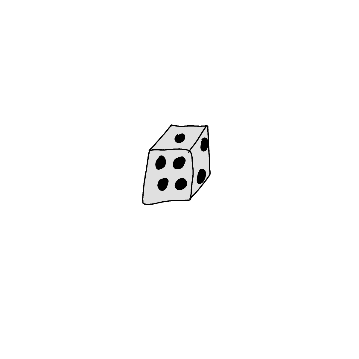Dice drawing by Cwis448