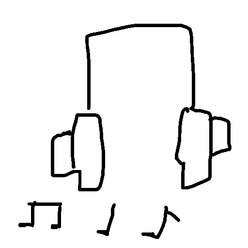 Headphones drawing by kboyce
