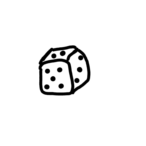 Dice drawing by omega-coral-shape
