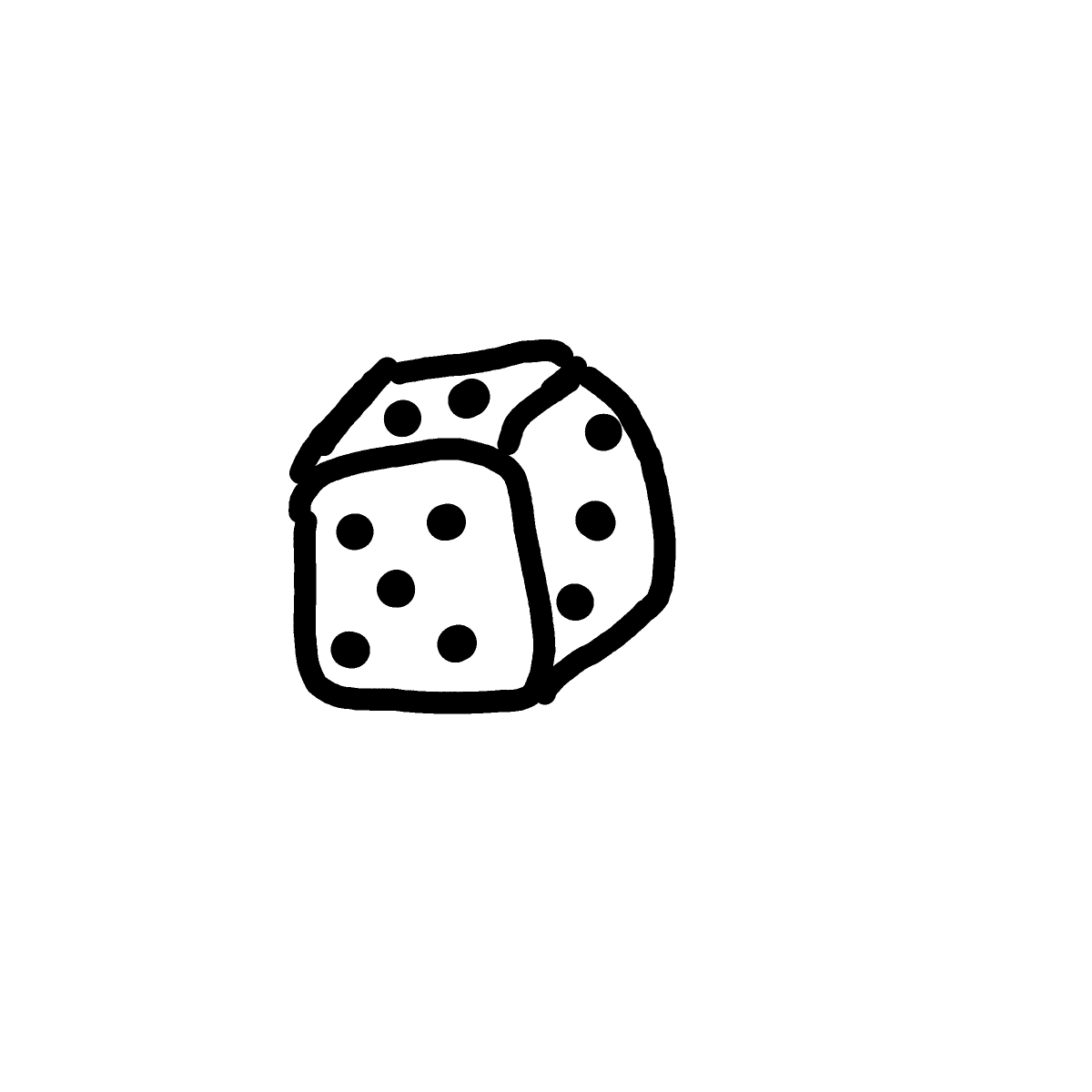 Dice drawing by omega-coral-shape