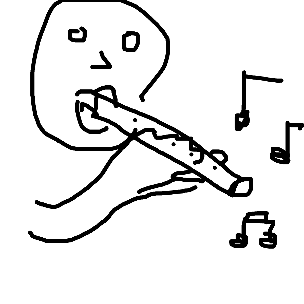 Flute drawing by iron-sun-pro