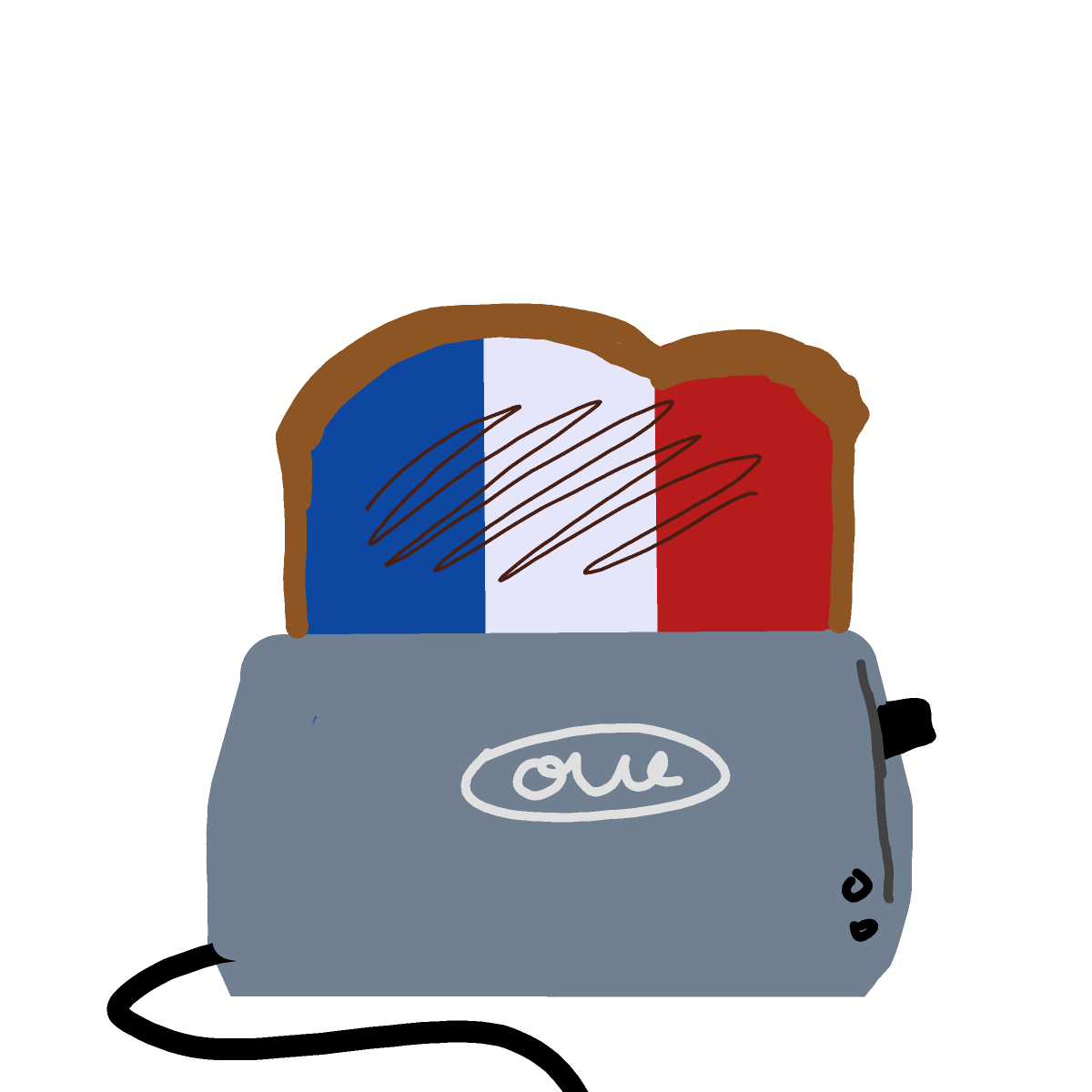 French Toast drawing by Curi0kills