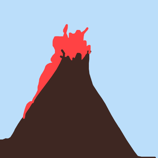 Volcano drawing by ms lady