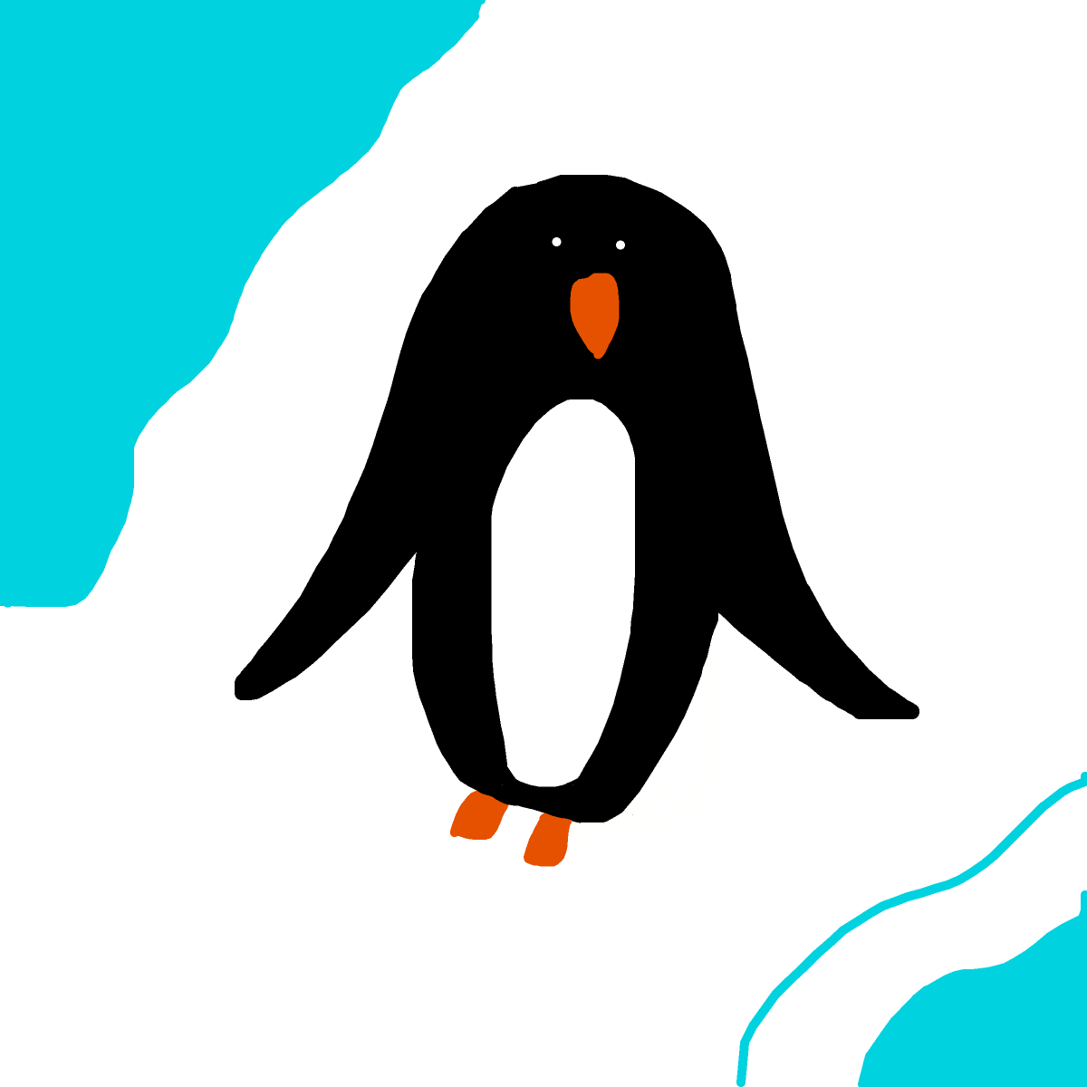 Penguin drawing by nicodarunia