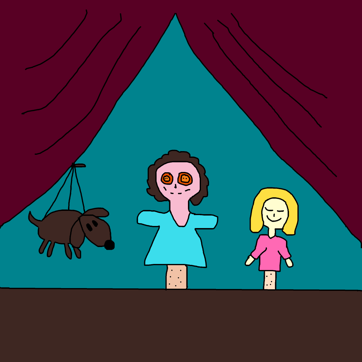 Puppet Show drawing by krissywissy