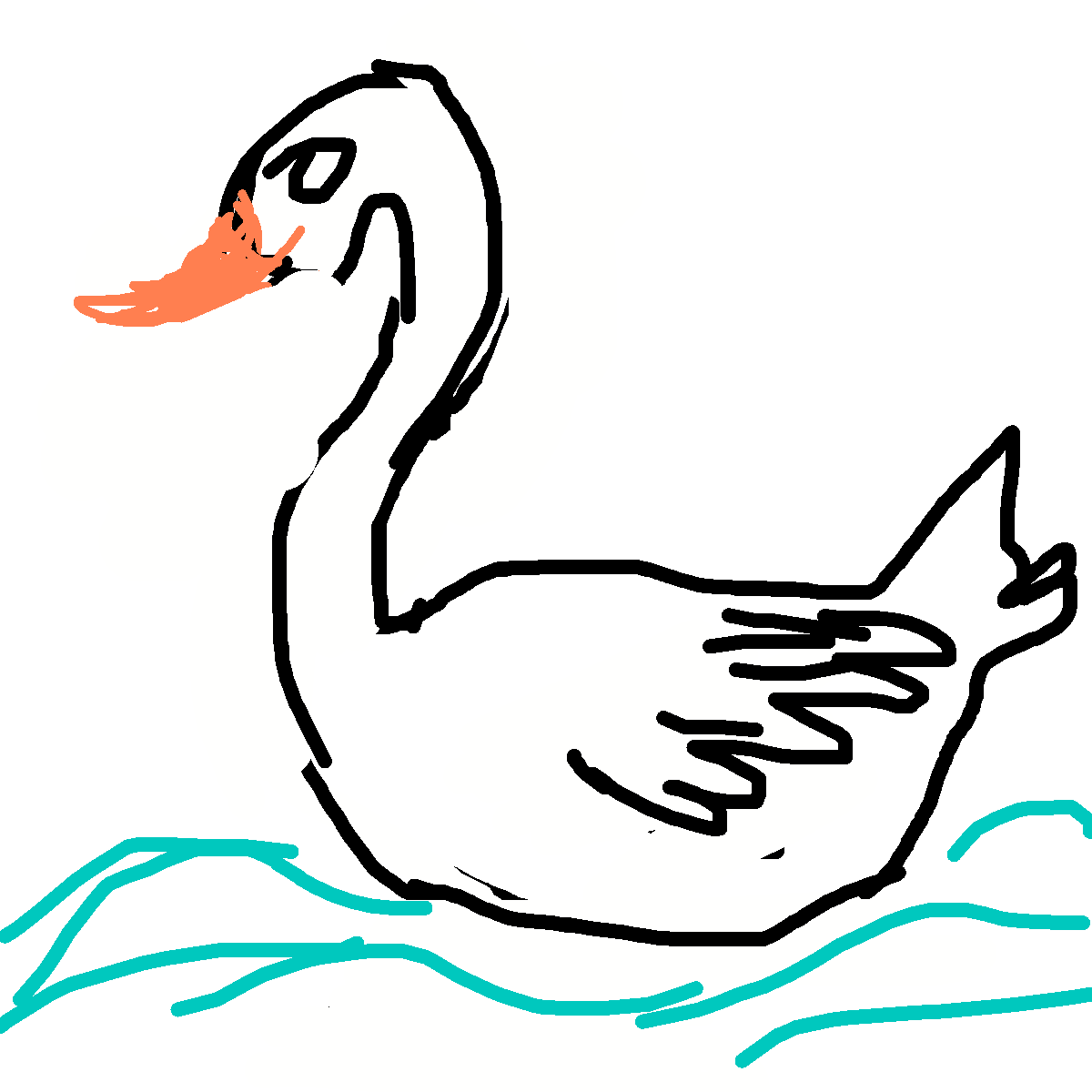 Swan drawing by fire-quick-wheel