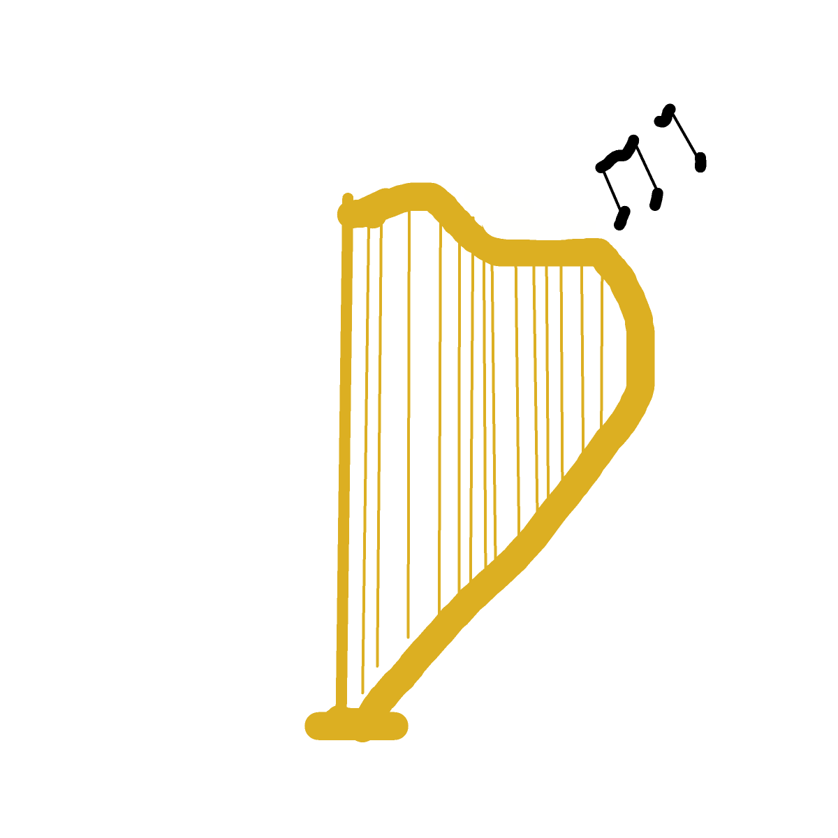 Harp drawing by brush-star-site