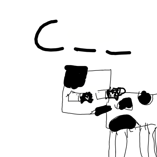 Cow drawing by Horseeeeeeeeey