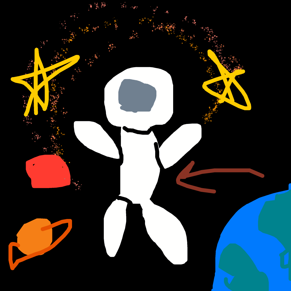 Astronaut drawing by light-jade-pride