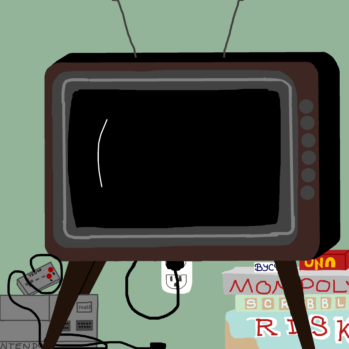 Television drawing by firecracker