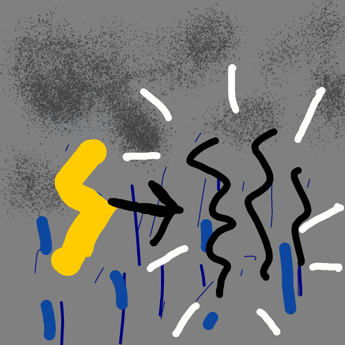 Thunder drawing by Poppy