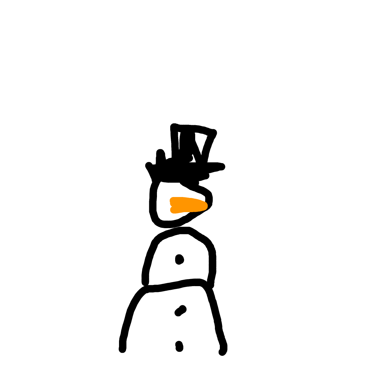 Snowman drawing by aqua-clear-camp