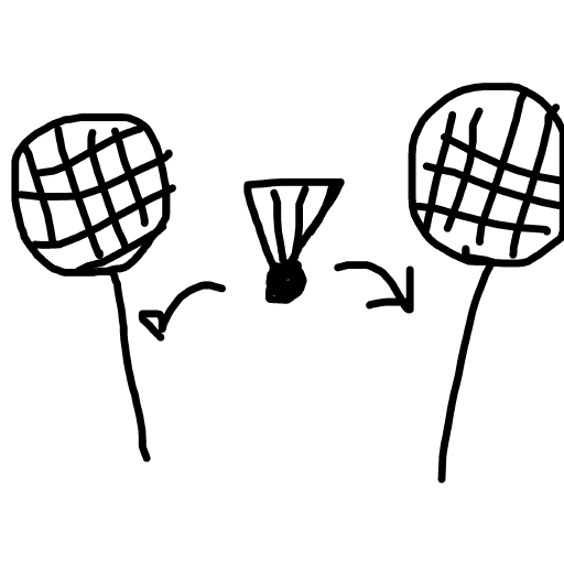 Badminton drawing by tirza