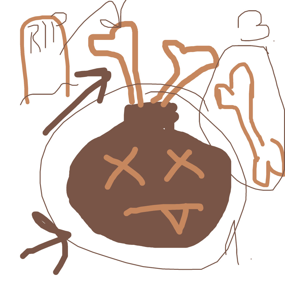 Bag of Bones drawing by matea