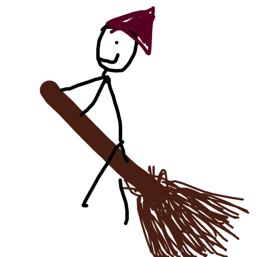 Broomstick drawing by vangogh