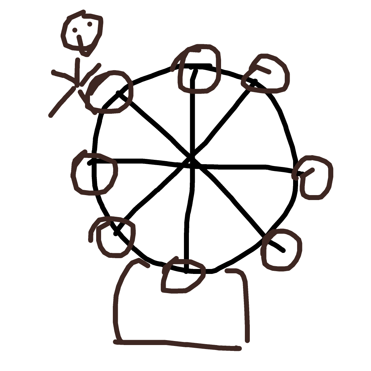 Ferris Wheel drawing by wave-zest-painter