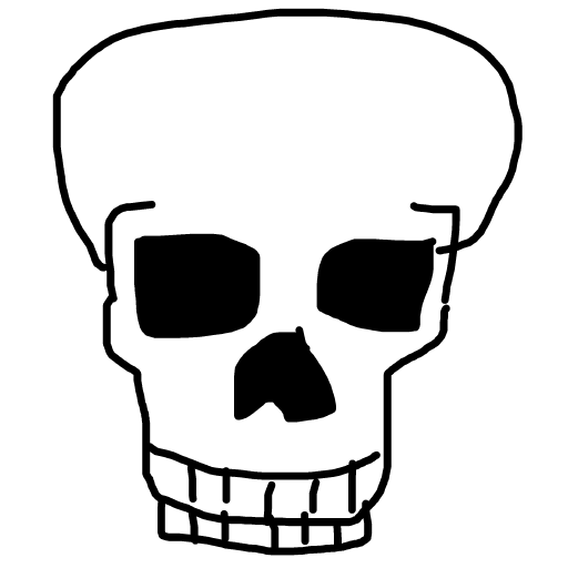 Skeleton drawing by mikl pickle