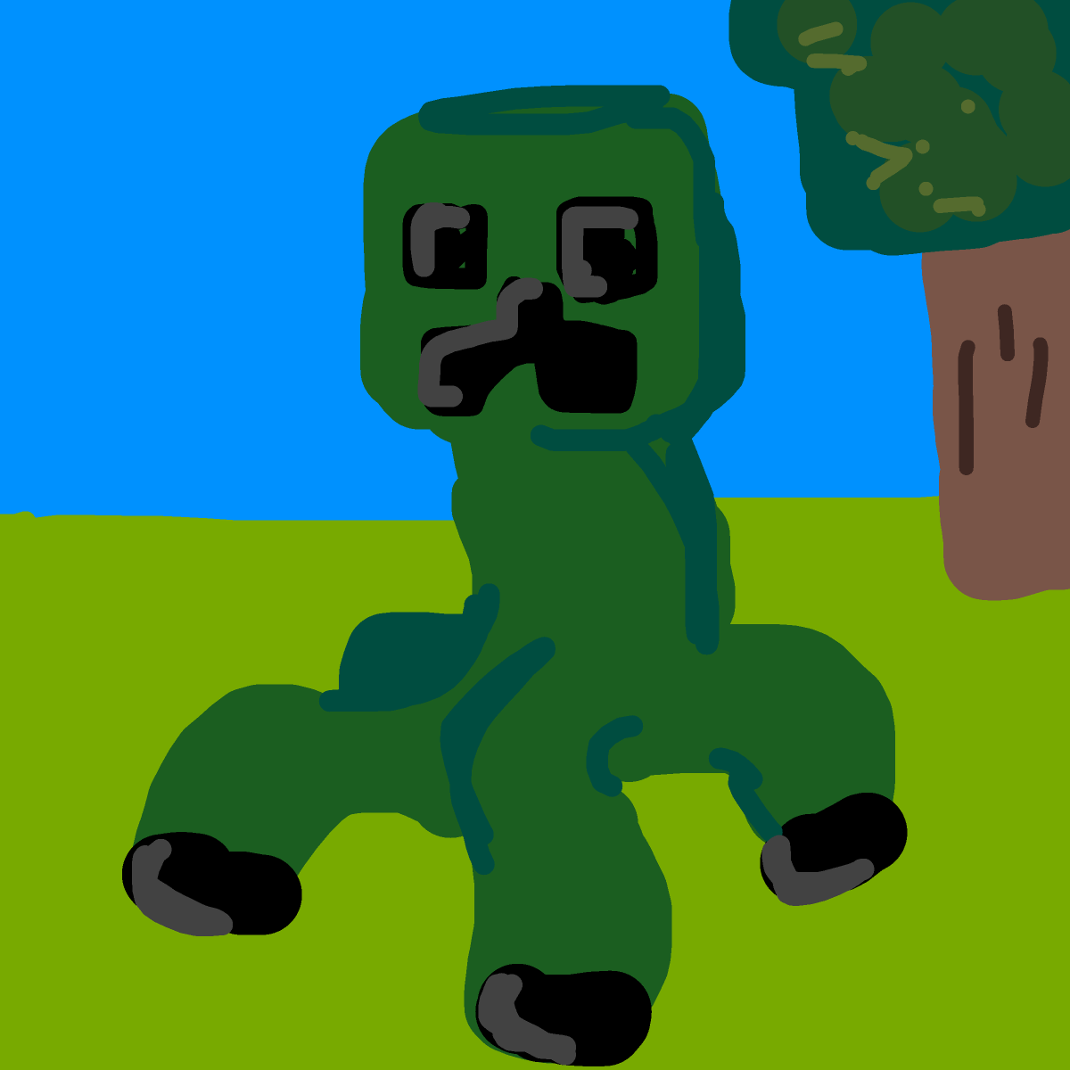 Creeper drawing by knoxy
