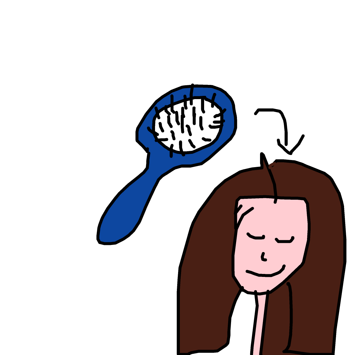 Hairbrush drawing by loddie