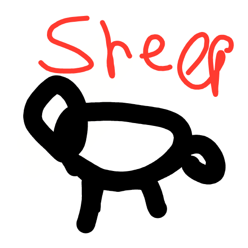 Sheep drawing by COOKIE