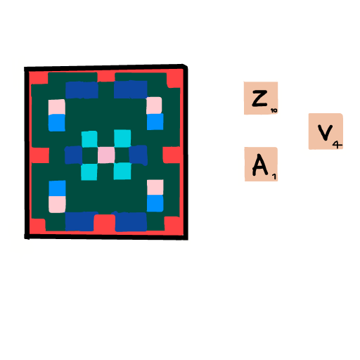Scrabble drawing by carla