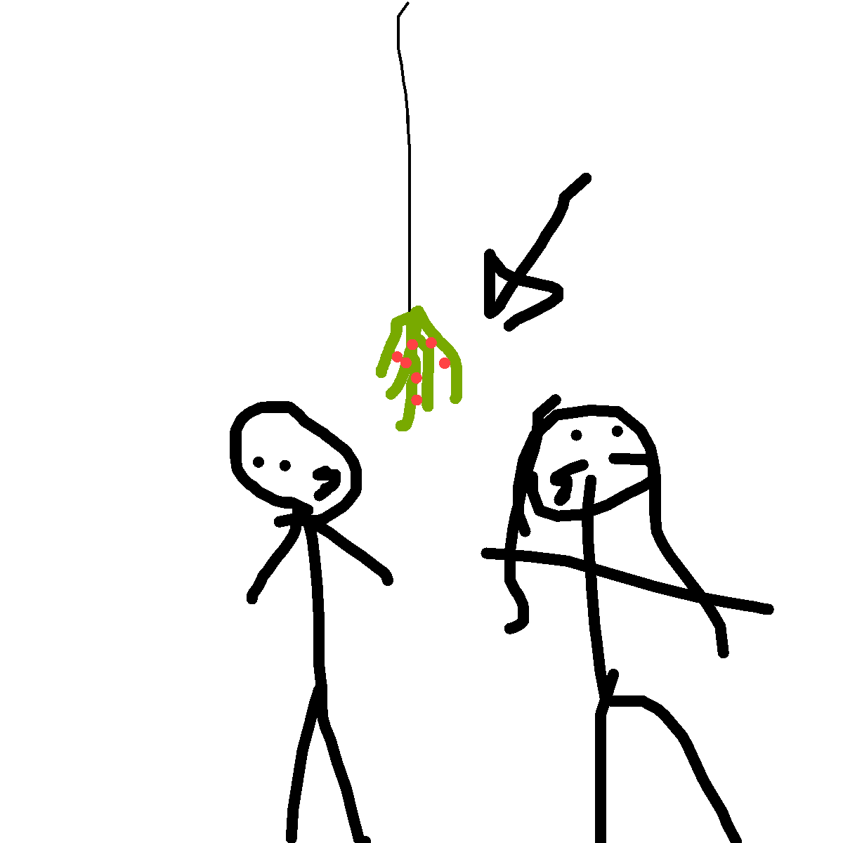 Mistletoe drawing by bold-rich-world