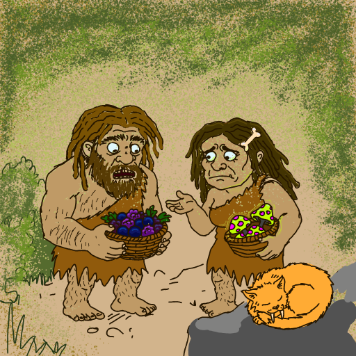 Caveman drawing