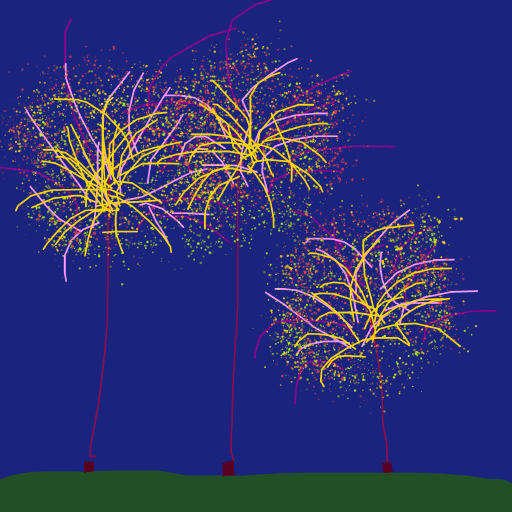 Firework drawing by spleenonlean