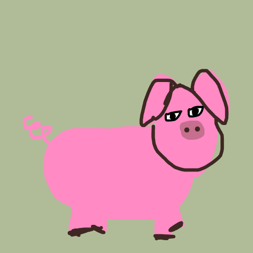 Pig drawing by flat-pure-drawer