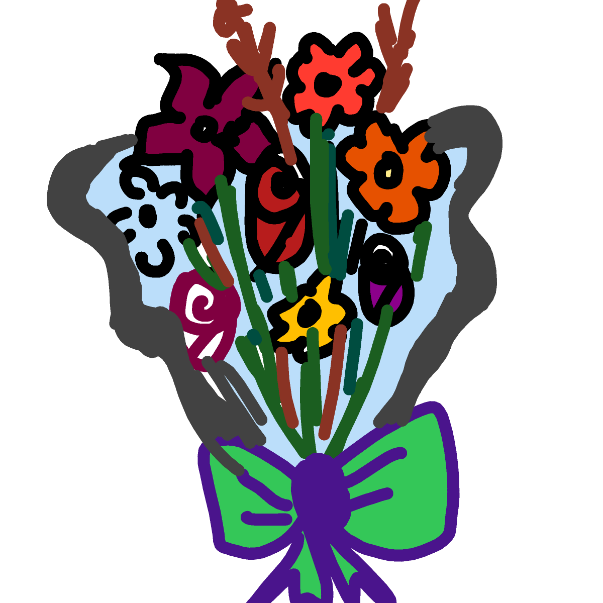 Bouquet drawing by SafiyyaJ