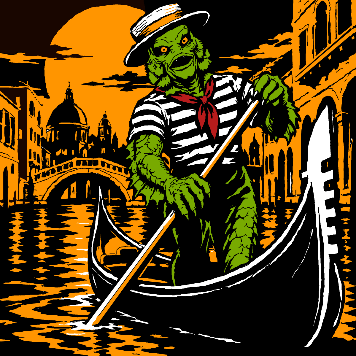 Gondola drawing by Guardianoflives