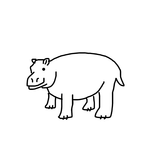 Hippo drawing by charlzerdu13