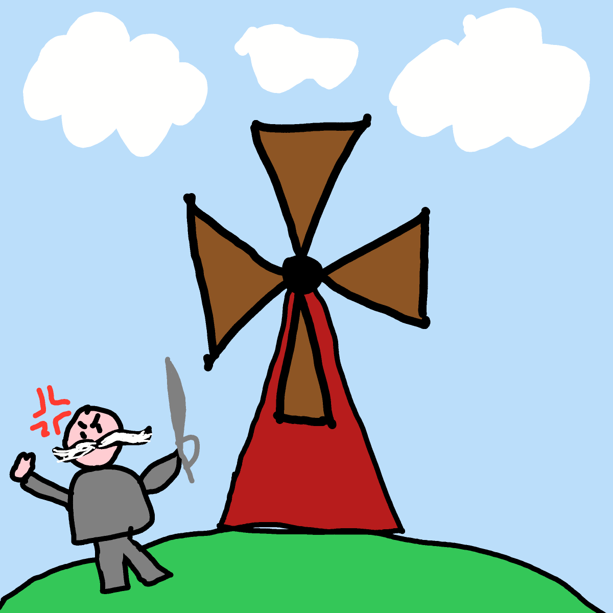 Windmill drawing by ismael