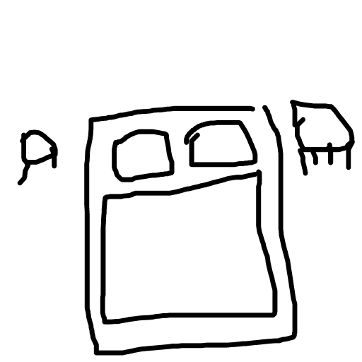 Bed drawing by rose