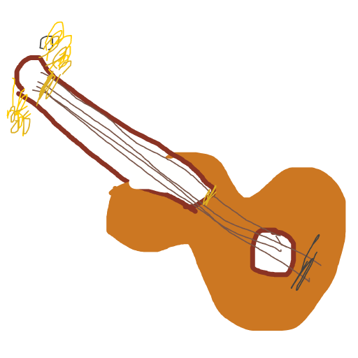 Guitar drawing by jivemarlin
