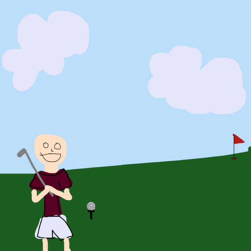 Golf drawing by ash