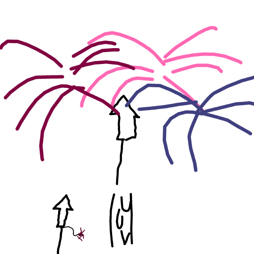 Firework drawing by Nuss