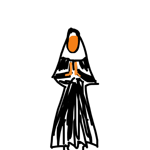 The Nun drawing by navy-fine-loom
