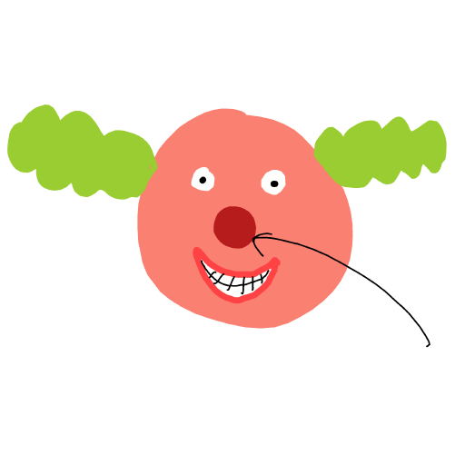 Clown Nose drawing by harryw