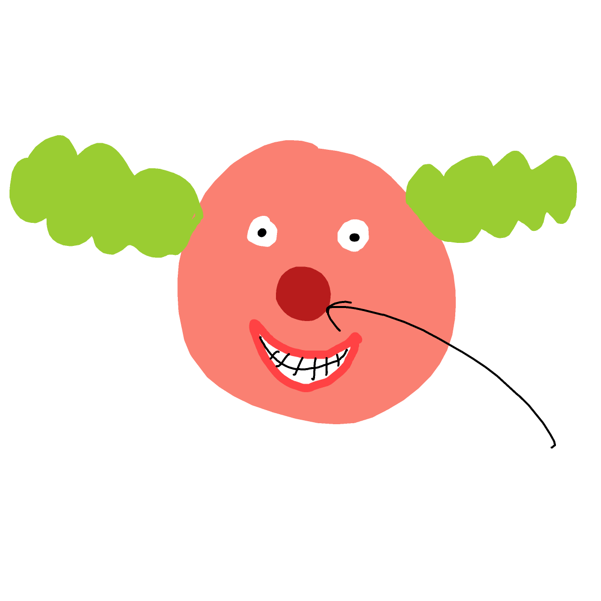 Clown Nose drawing by harryw