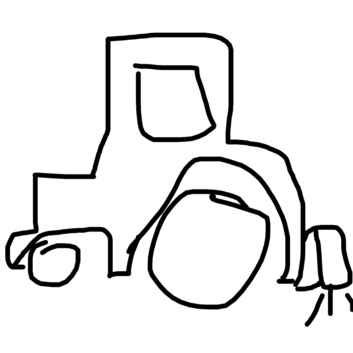 Tractor drawing by mild-magic-hero