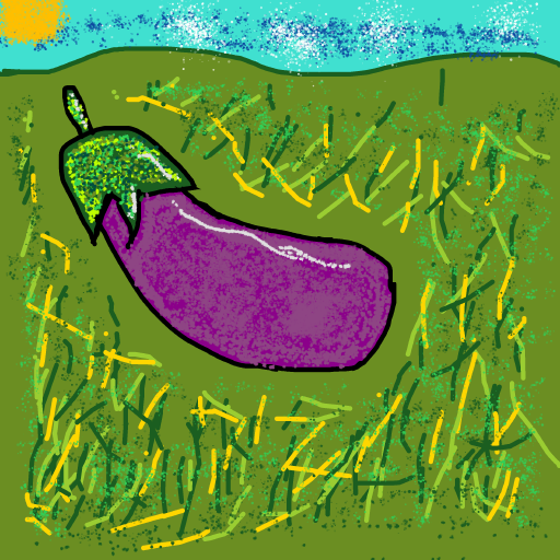 Eggplant drawing by justin