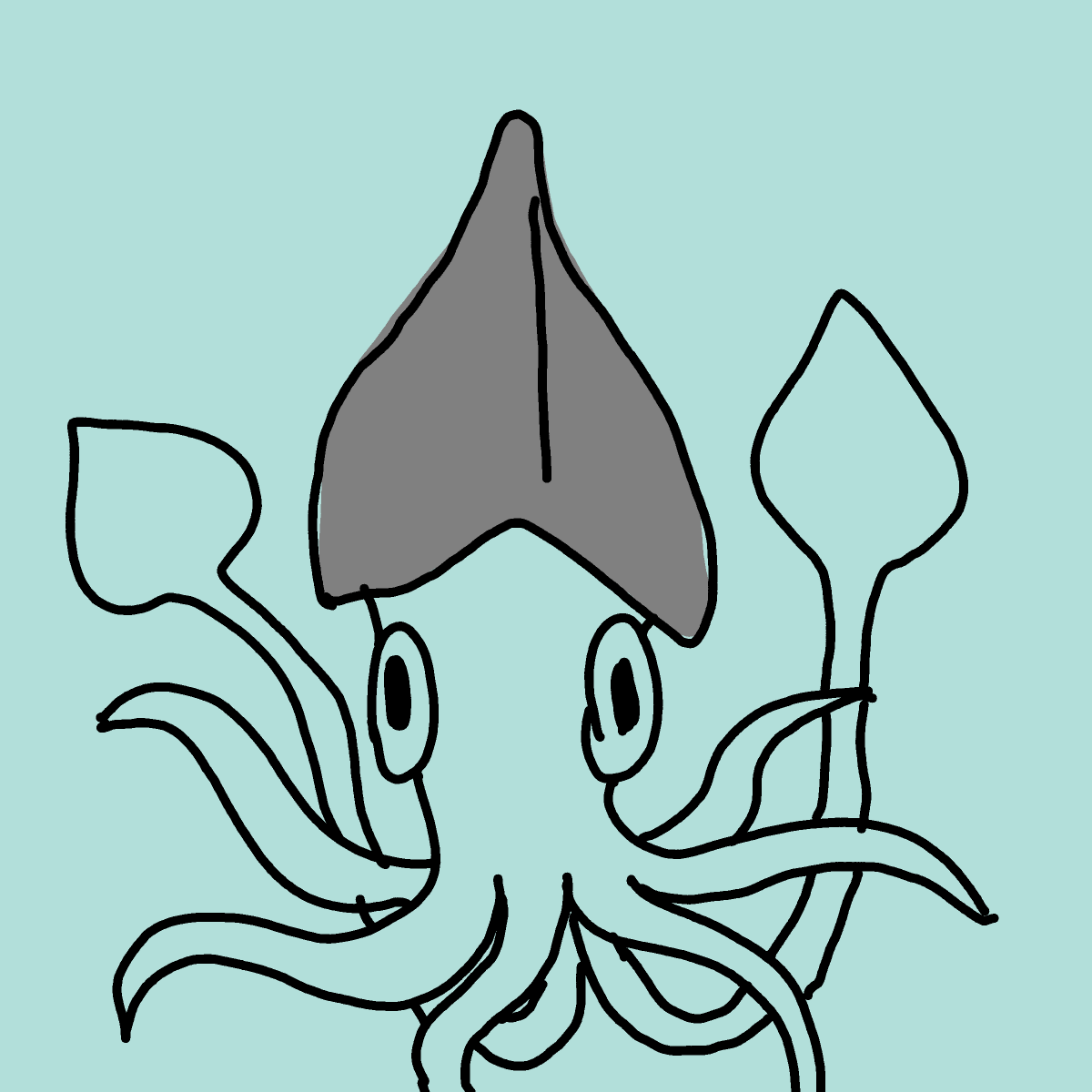 Squid drawing by mjolnirbear